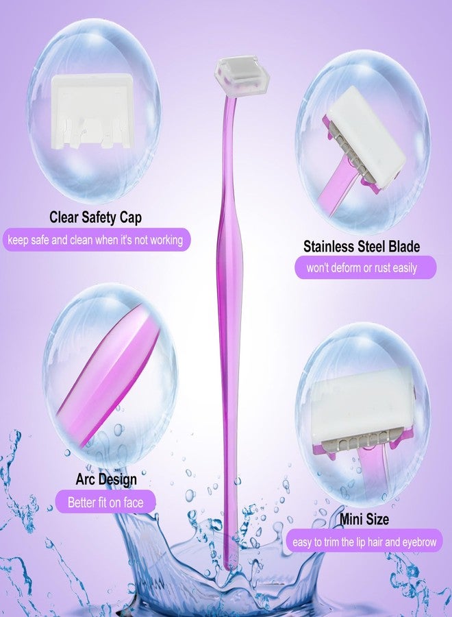 Larrel 12 PCS Small Eyebrow Razors, Mini Face Shavers Facial Hair Removal Eye Brow Razors Microblades Eyebrow Shaper Beauty Tools Accessories for Women Men Use (Purple) - Image 5